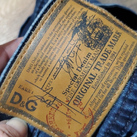 Dolce gabbana straight leg denim dark blue wash jeans - Picture 6 of 9